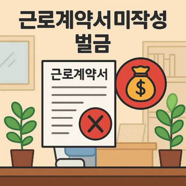 통상임금소송, 근로계약서미작성벌금